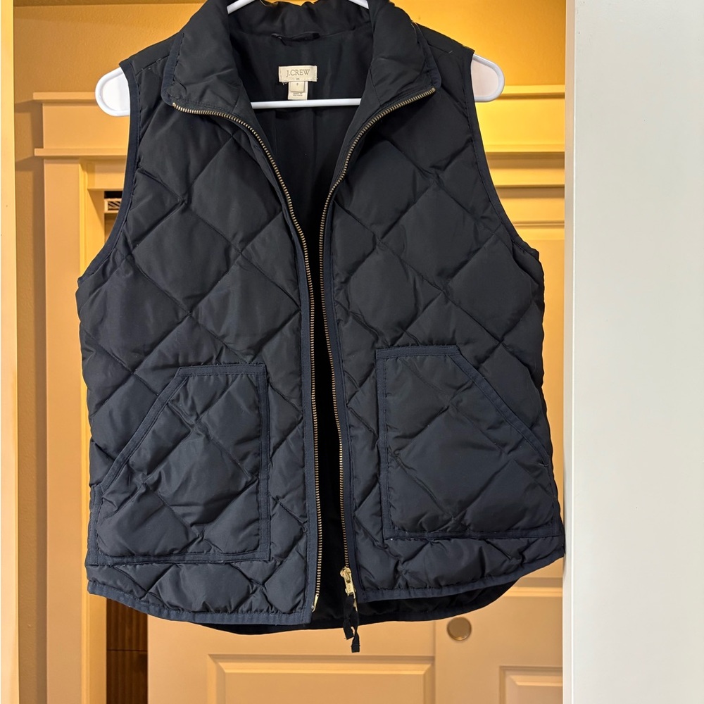 J. Crew Navy Quilted Vest